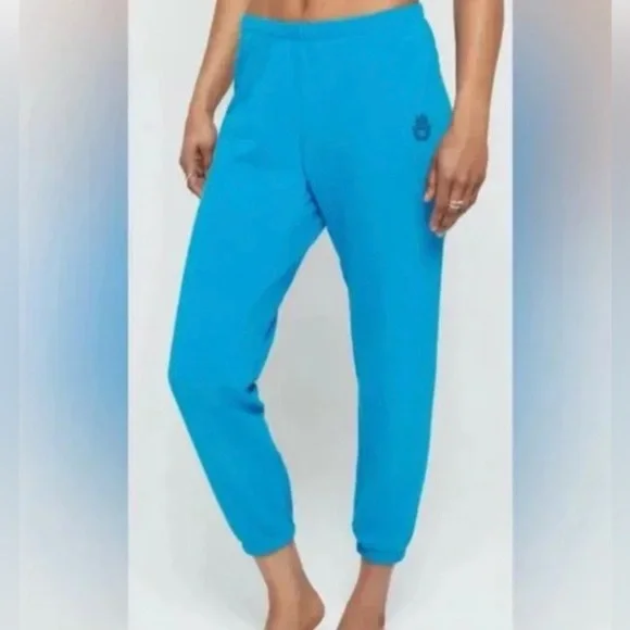 Spiritual Gangster Hamsa Luna Azul Cotton/Modal Joggers NWOT $118 - Picture 1 of 12